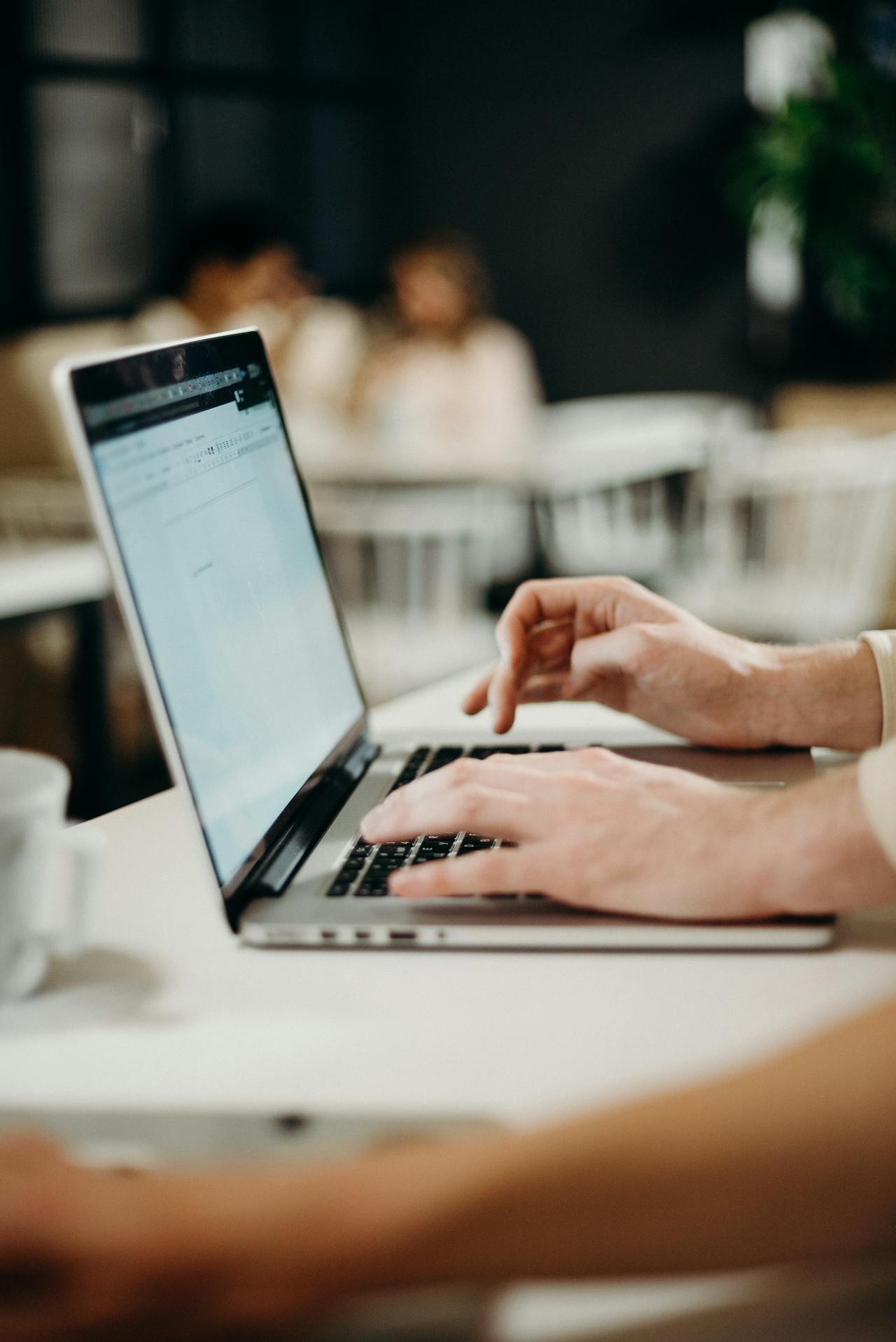 Person Using Laptop